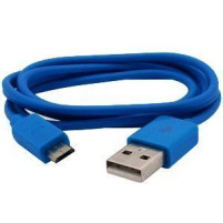 Micro USB кабел универсален син